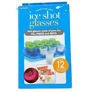 NEW Create Your Own Ice Shot Glasses Molds with Serving Tray